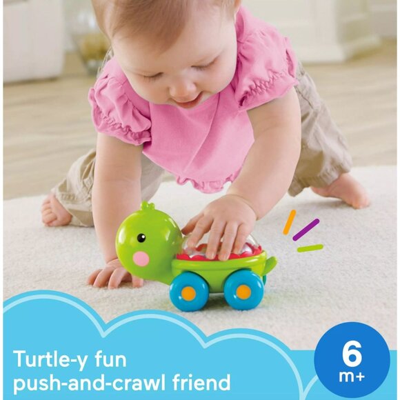 Fisher-Price Poppity Pop Turtle Push-Along Vehicle with Sounds New & Sealed - Picture 2 of 4